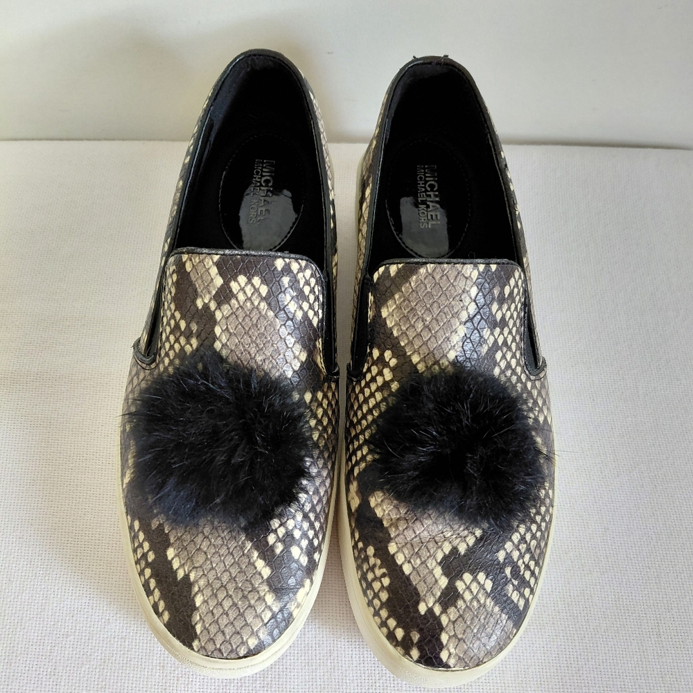 Michael Kors Snake Sneaker Pom Pom - Picture 1 of 8